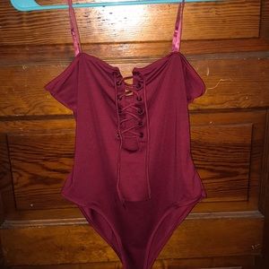 Red bodysuit